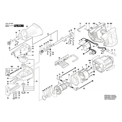 Запчасти для ножовки Bosch GSA 1100E